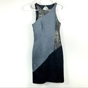 JAYGODFREY Halter Dress Black Gray Metallic Size 4